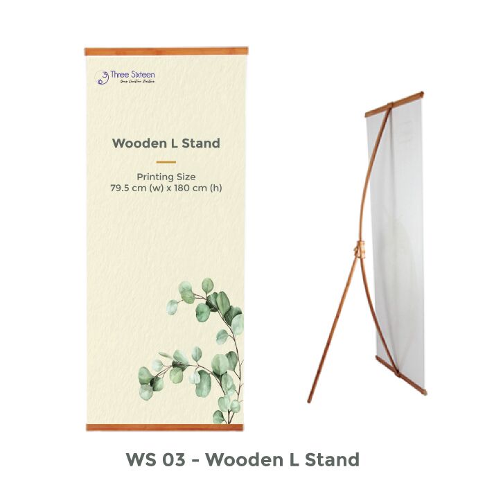 Wooden L Stand