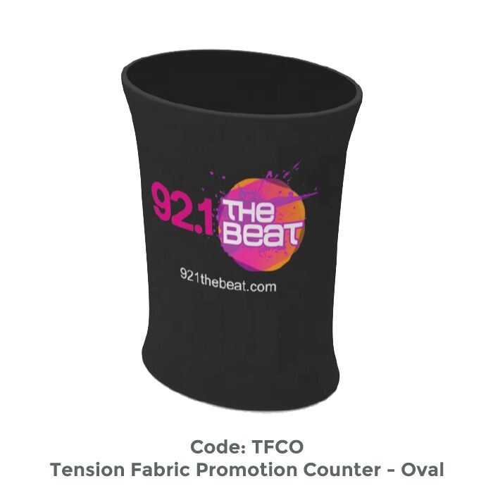 Tension Fabric Promotion Counter - Oval