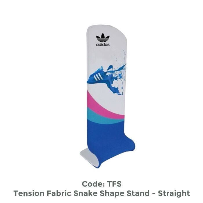 Tension Fabric Snake Shape Stand - Straight