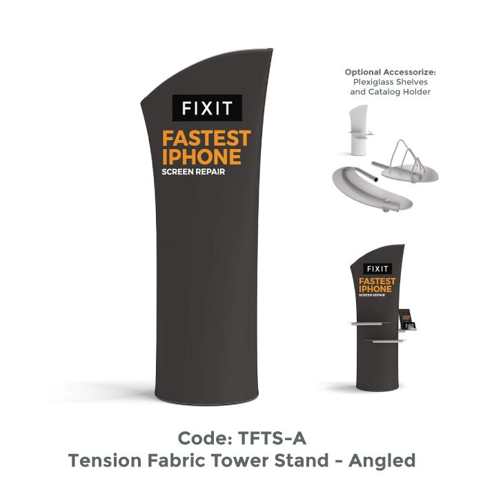 Tension Fabric Tower Stand - Angled Shape